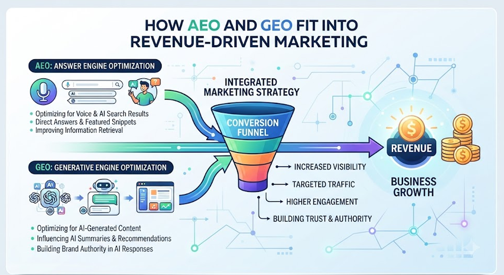 How AEO and GEO Fit Into Revenue-Driven Marketing
